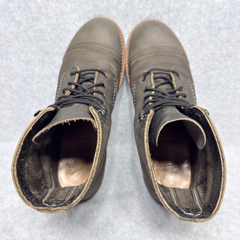 Red Wing Iron Ranger 8086 Mens 7.5 Cap Toe Boots Charcoal Rough & Tough Leather - Picture 6 of 10